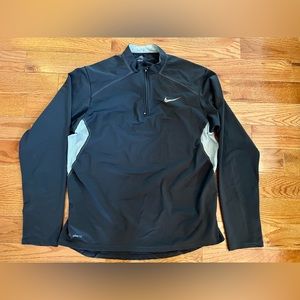 Nike Men’s Large 1/2 zip running top, black